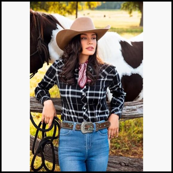 Faux Leather Rhinestone Western Belt with Turquoise Carved Pattern